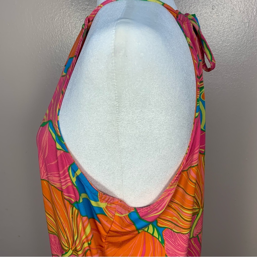 Trina Turk Milan Ginko Maxi Halter Tropical Floral Dress - Picture 12 of 12